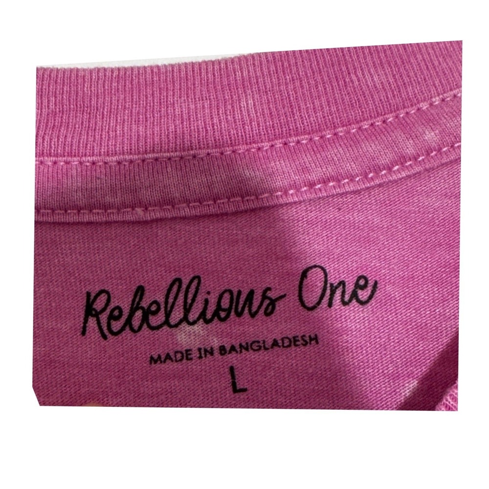 Rebellious One Cosmic Dreamer Graphic Purple Pink Mineral Wash Sun Moon Large - Picture 4 of 4